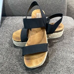 Steve Madden Jaklin Espadrille Sandal Black size 7